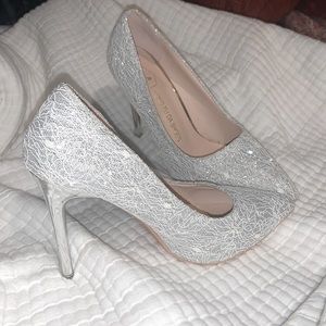 Shimmery Wedding Shoes.